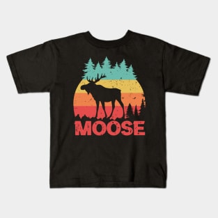 moose heartbeat lover,moose gift animal deer nature in alaska elk Kids T-Shirt